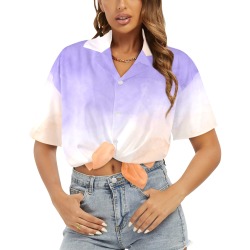 Summer brushstrokes DS6 Women's All Over Print Hawaiian Shirt (T58-2)