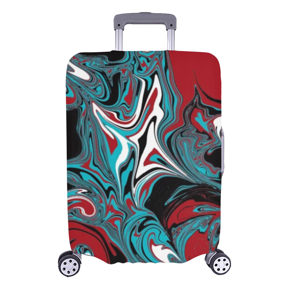 Dark Wave of Colors Luggage Cover/Large 26"-28"