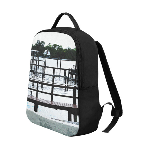 Docks On The River 7580 Popular Fabric Backpack (Model 1683)