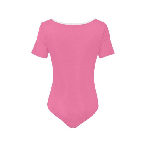 color French pink Women's Short Sleeve Bodysuit