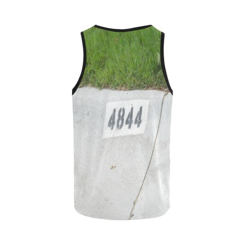 Street Number 4844 with Black Collar All Over Print Tank Top for Women (Model T43)