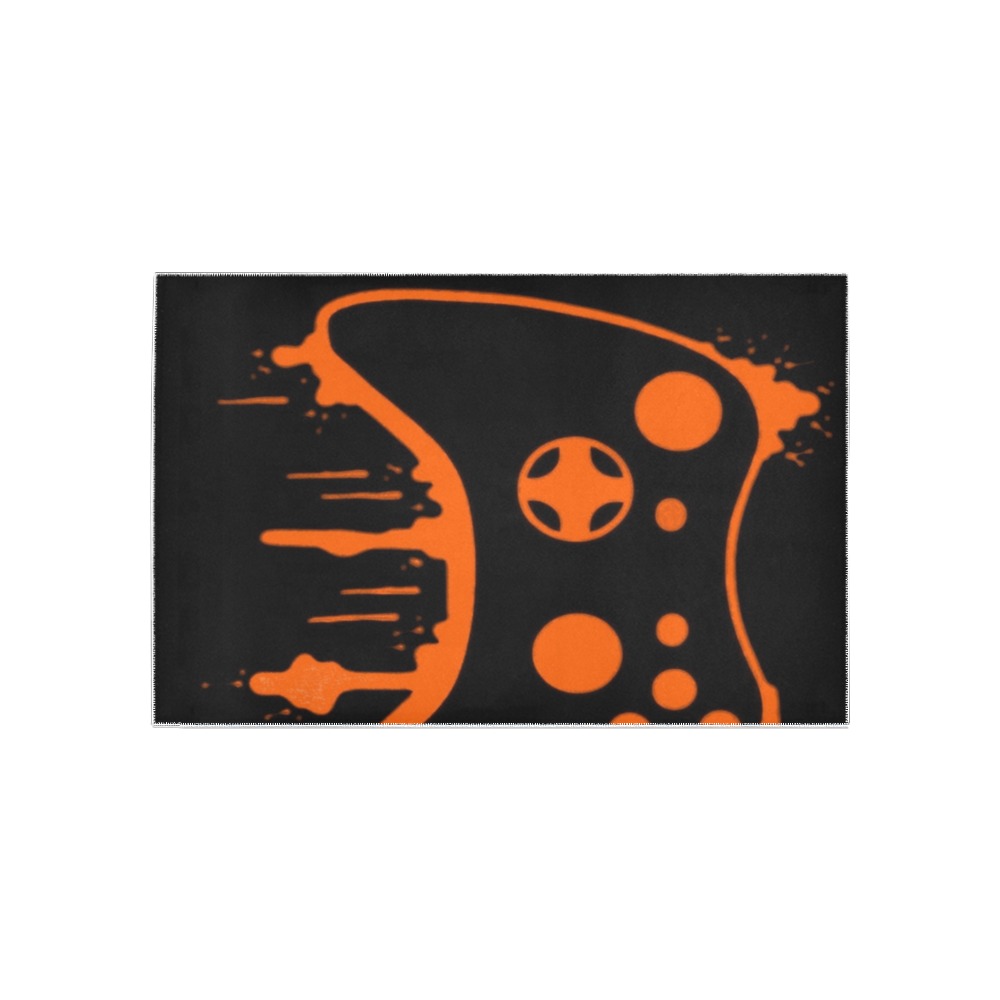 RALPH RORAFF Gamer Modern Orange Area Rug 5'x3'3''