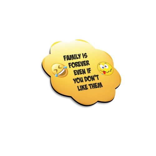 transparent Family is what it is Flower-Shaped Fridge Magnet