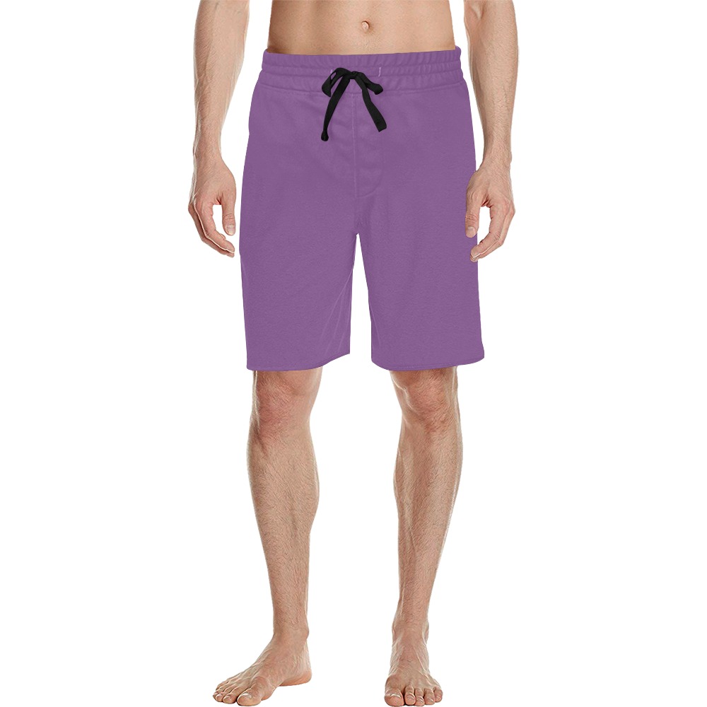 violet Men's All Over Print Casual Shorts (Model L23)