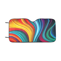 Rainbow Dreamscape Car Sun Shade 55"x30"