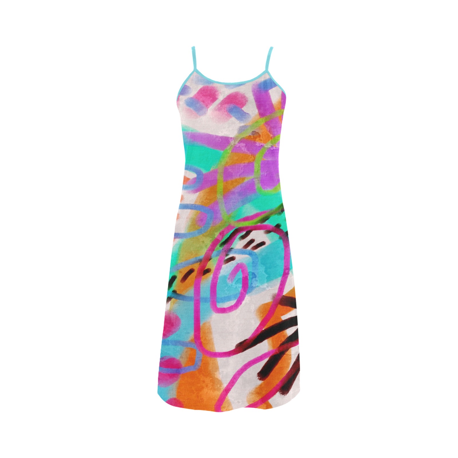 Funky Abstract Art to Wear Alcestis Slip Dress (Model D05)