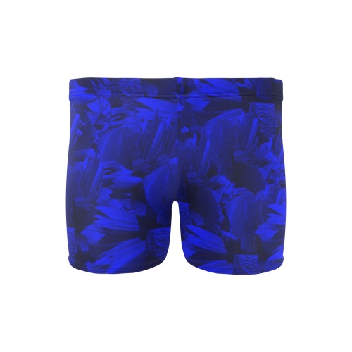 Rich Blue Black Abstract Men's Swimming Trunks (Model L60)