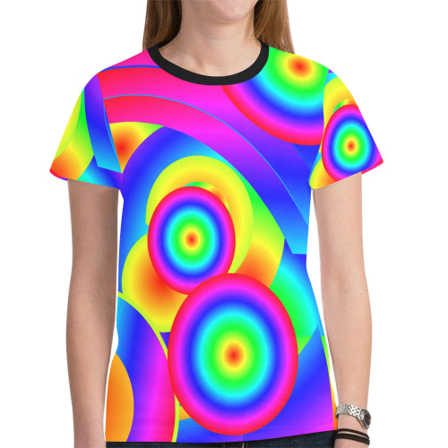 Abstract Comet New All Over Print T-shirt for Women (Model T45)