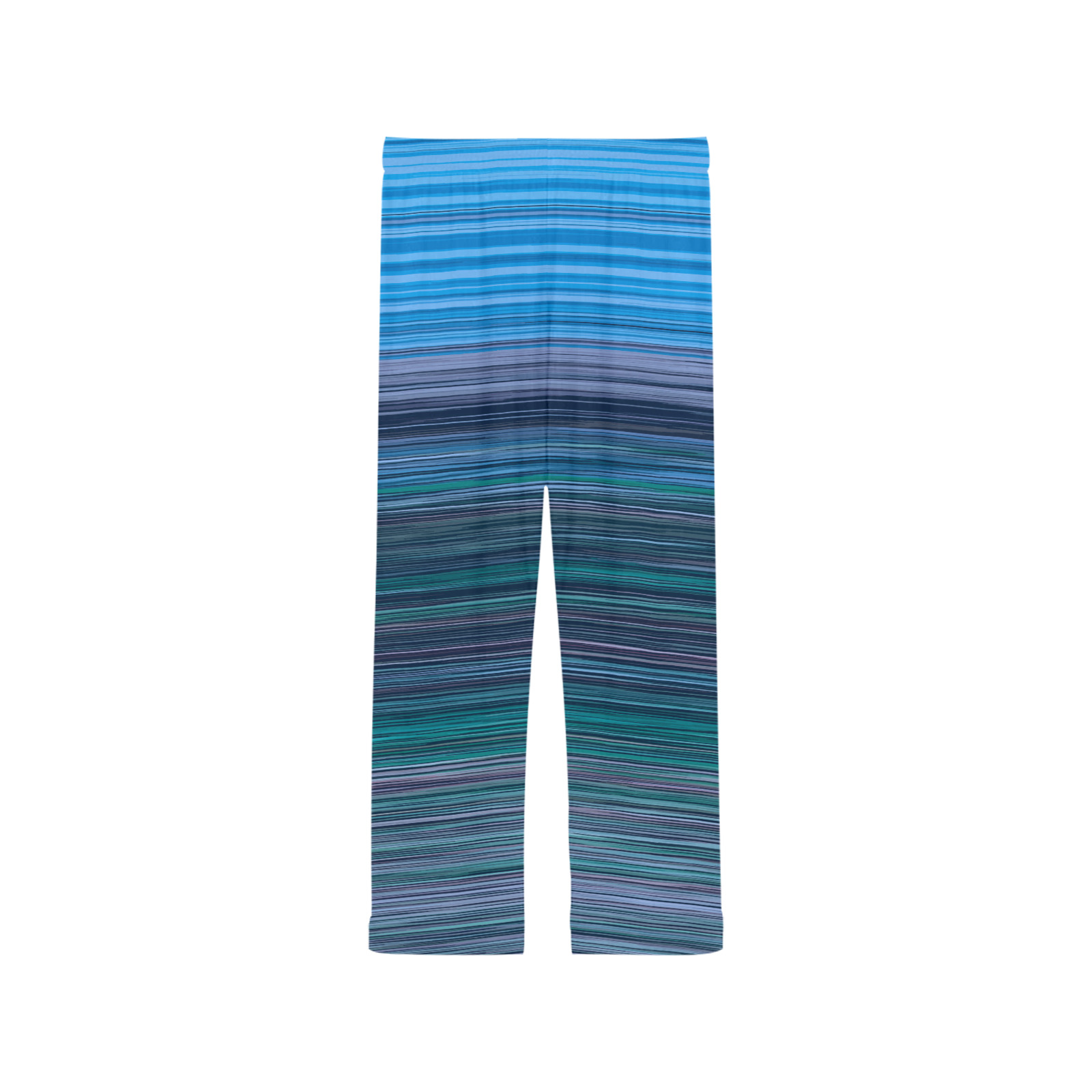 Abstract Blue Horizontal Stripes Women's Pajama Trousers