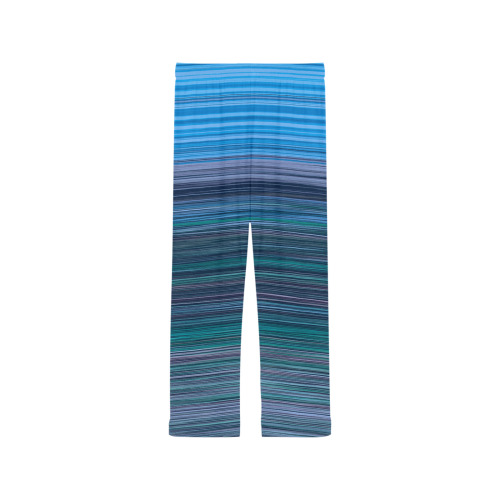 Abstract Blue Horizontal Stripes Women's Pajama Trousers