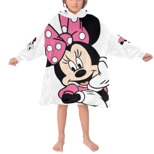 Mickey under wear 2 Blanket Hoodie for Kids