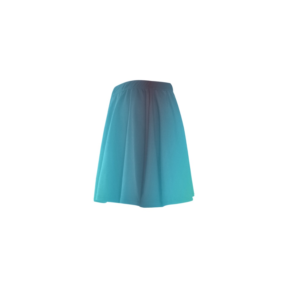 blu grn brn Mini Skating Skirt (Model D36)