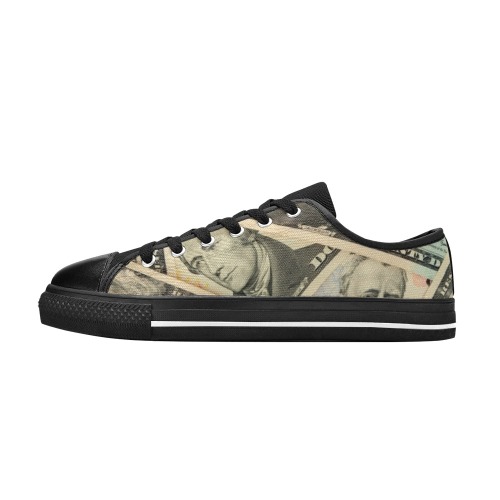 US PAPER CURRENCY Women's Classic Canvas Shoes (Model 018)