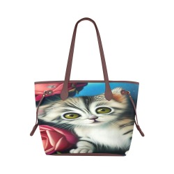 Cute Kittens 7 Clover Canvas Tote Bag (Model 1661)