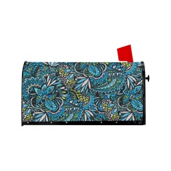 Cerulean Swirls Mailbox Cover