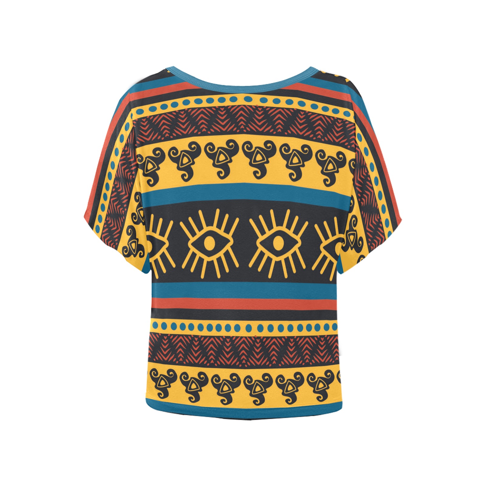 African patterns -16 Women's Batwing-Sleeved Blouse T shirt (Model T44)