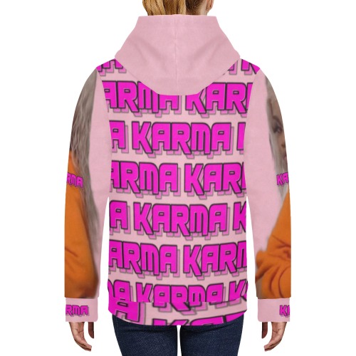 Karma Hoodie Women's Long Sleeve Fleece Hoodie (Model H55)