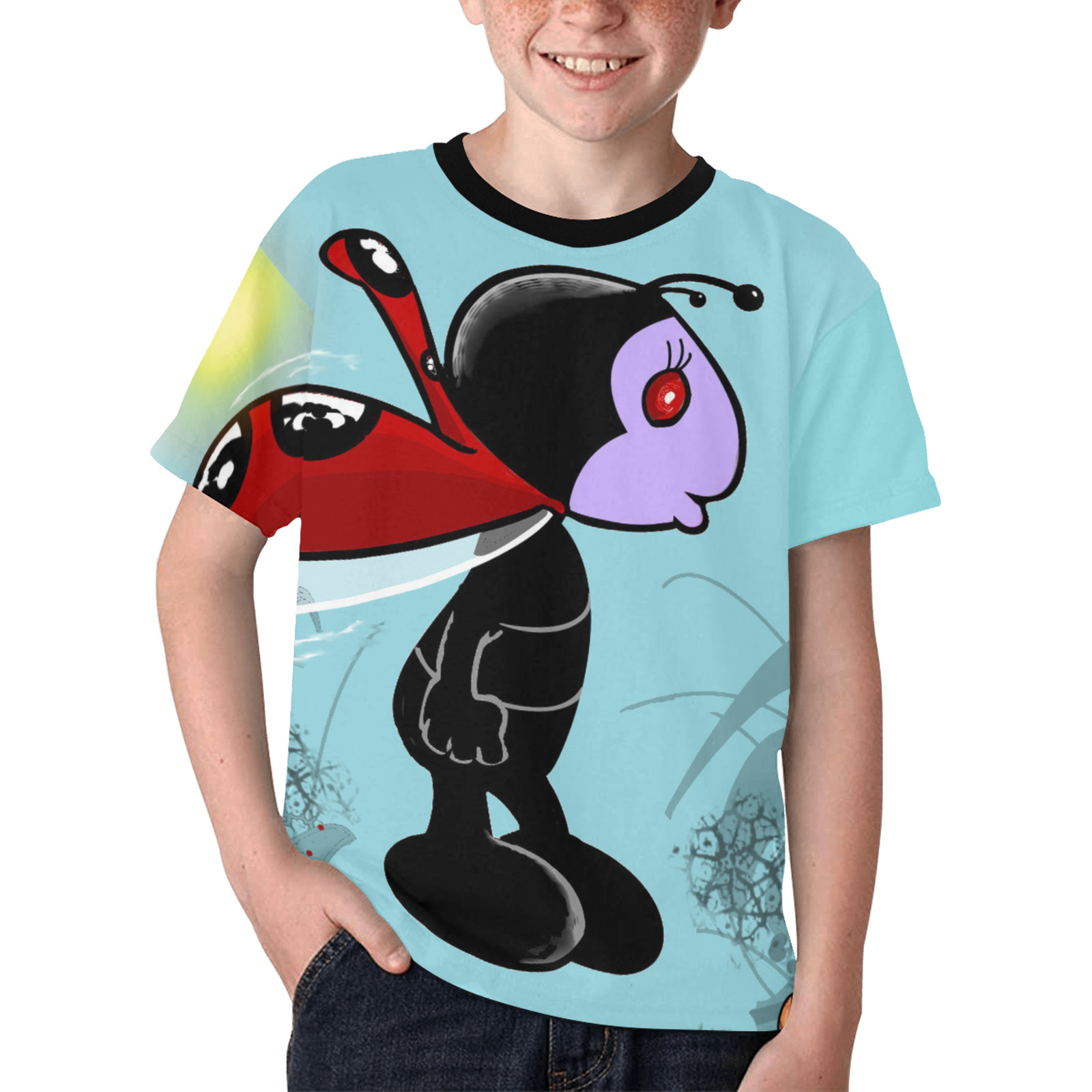 Mizz Ladybug Kids' All Over Print T-shirt (Model T65)