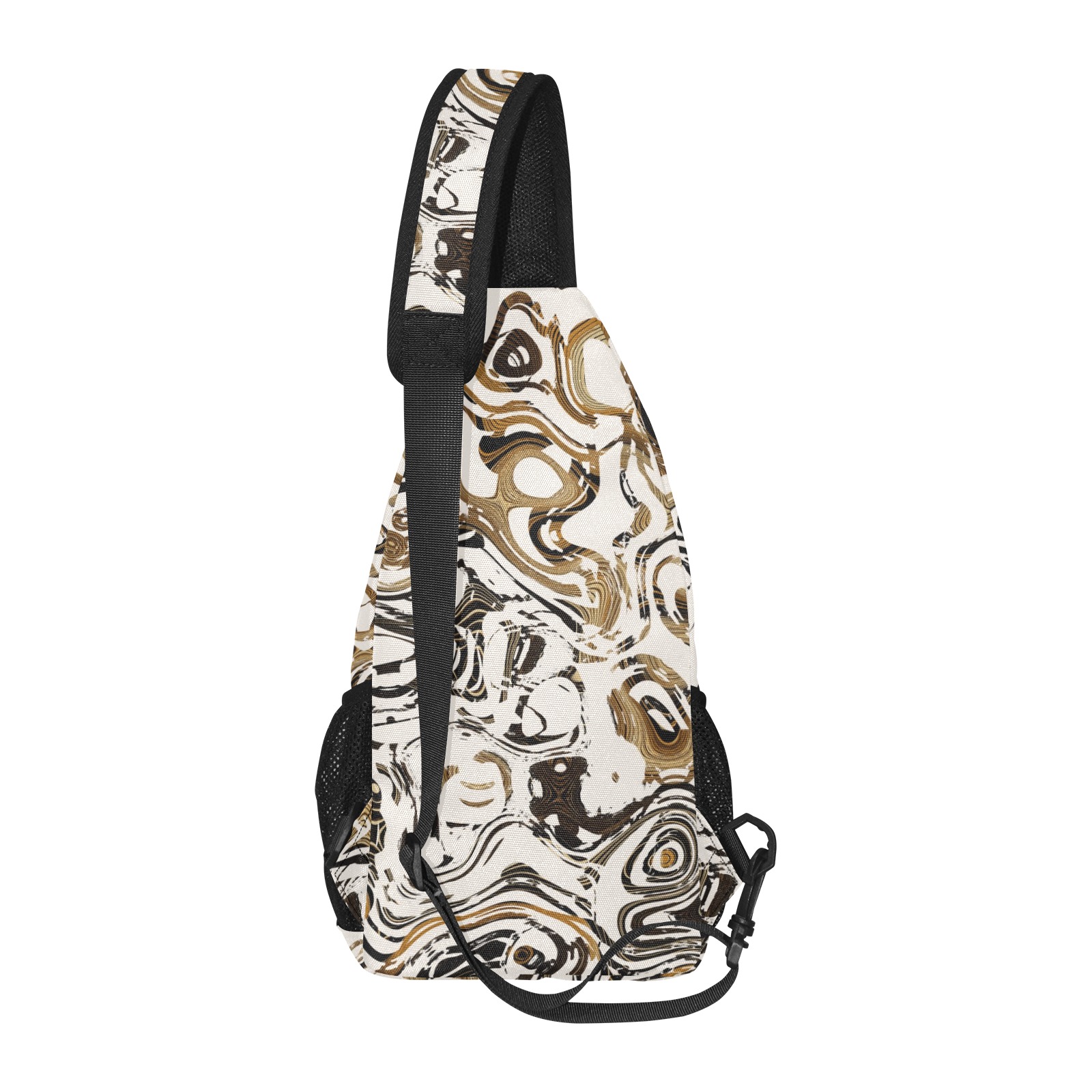 Marble Bronze All Over Print Chest Bag (Model 1719)