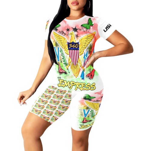 TRENDY LIONESS COUTURE 340 BUTTAFLY EMPRESS VI FLAG WHITE BIKER SET