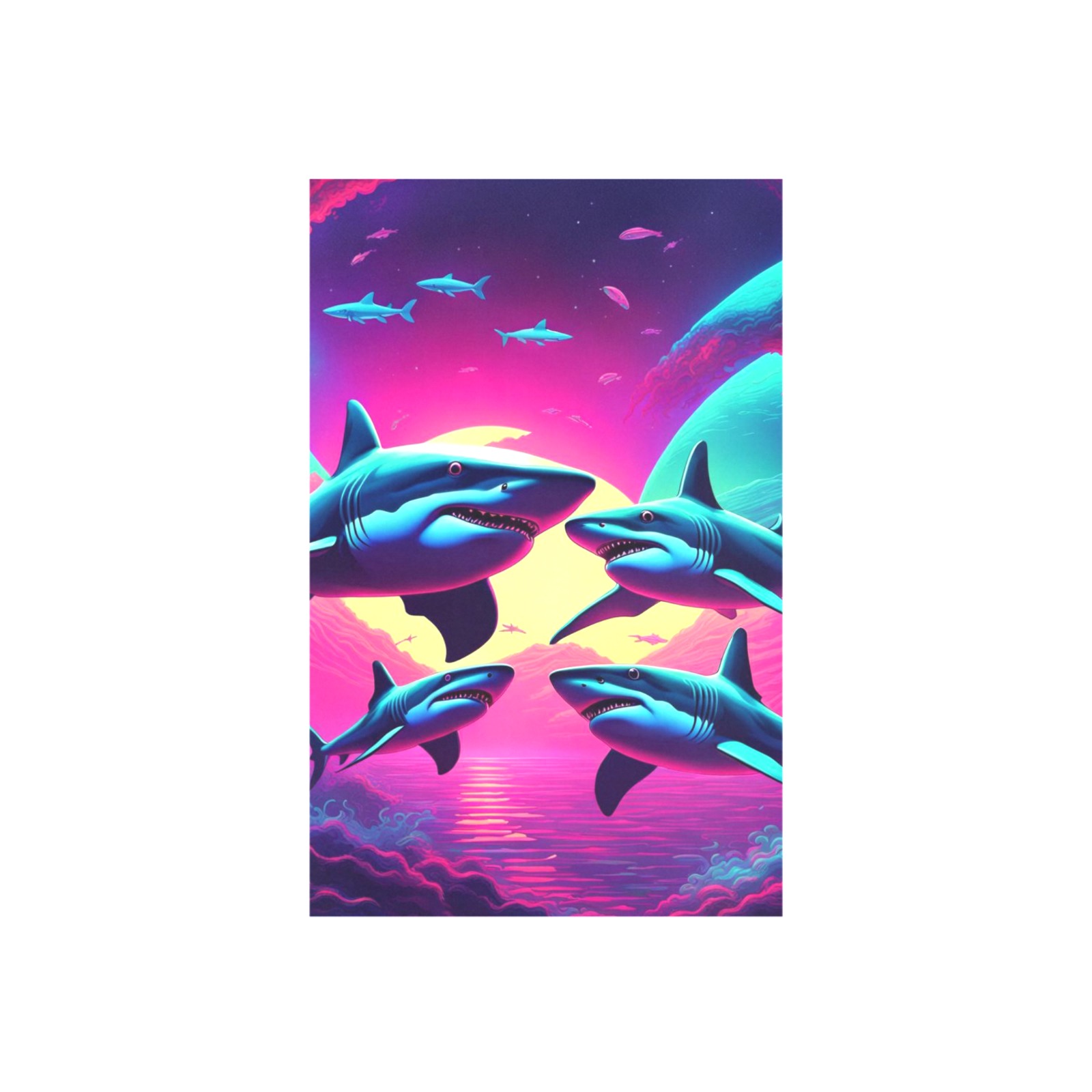 sharks1 Art Print 16‘’x23‘’