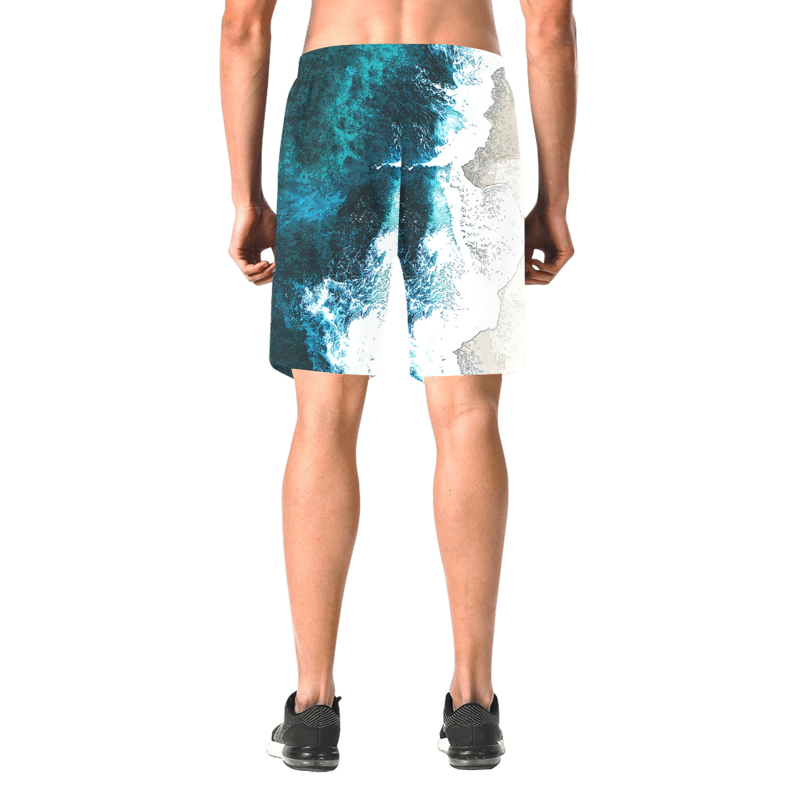 Ocean And Beach Men's All Over Print Elastic Beach Shorts (Model L20)