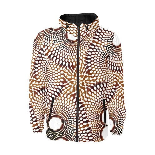AFRICAN PRINT PATTERN 4 All Over Print Quilted Windbreaker for Men (Model H35)
