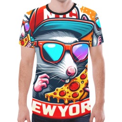 NYC RAT EATING NEW YORK PIZZA 2 New All Over Print T-shirt for Men (Model T45)