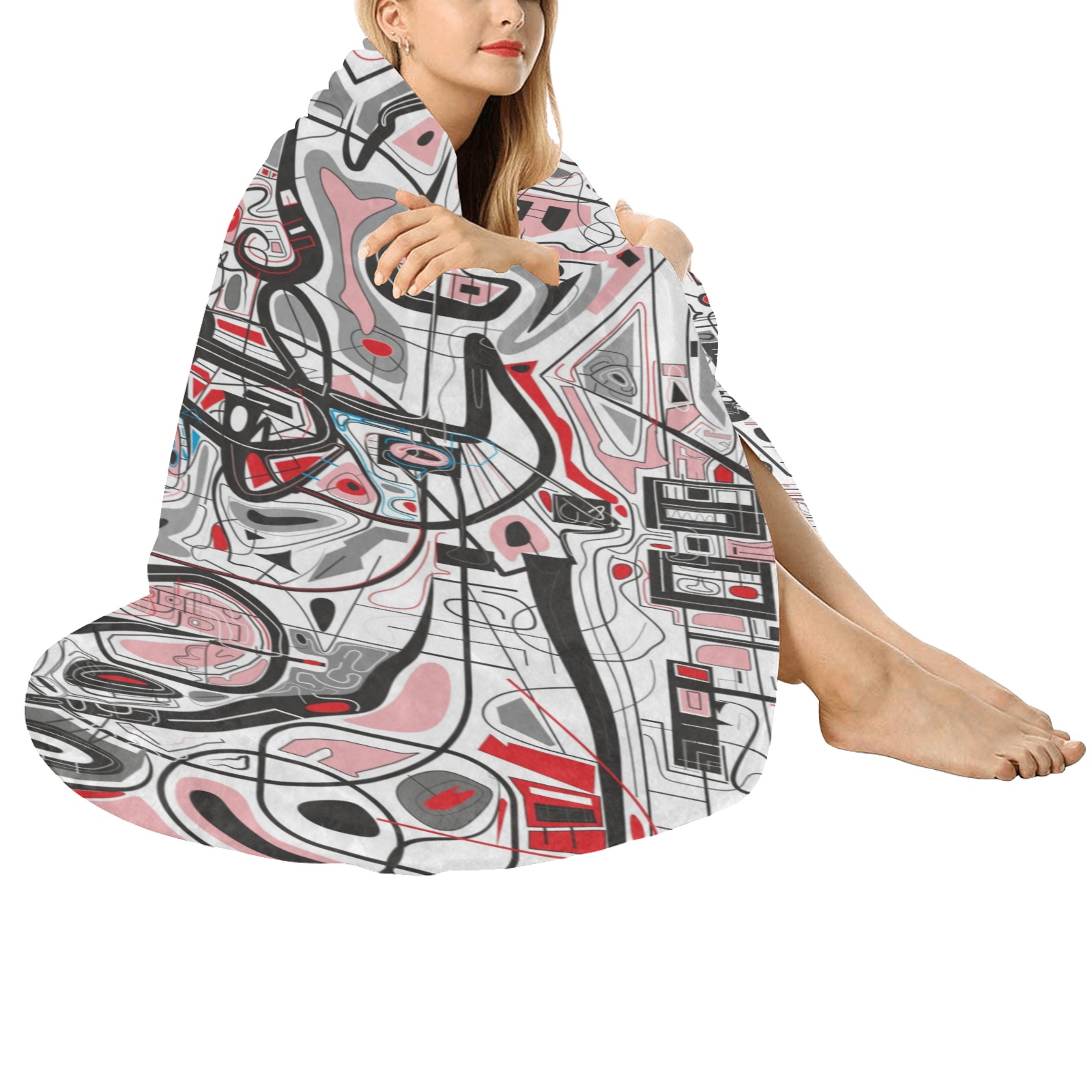 Model 2 Circular Ultra-Soft Micro Fleece Blanket 47"