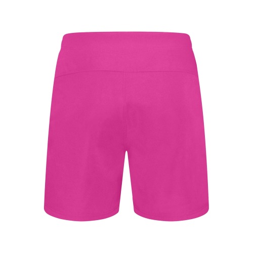 color Barbie pink Men's Mid-Length Beach Shorts (Model L47)