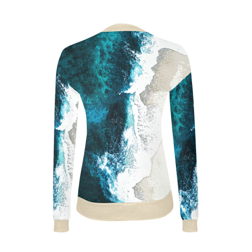 Ocean And Beach Women's All Over Print V-Neck Sweater (Model H48)