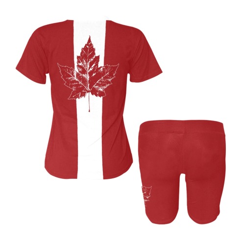 Cool Canada Yoga Top & Shorts Set Women's Short Yoga Set