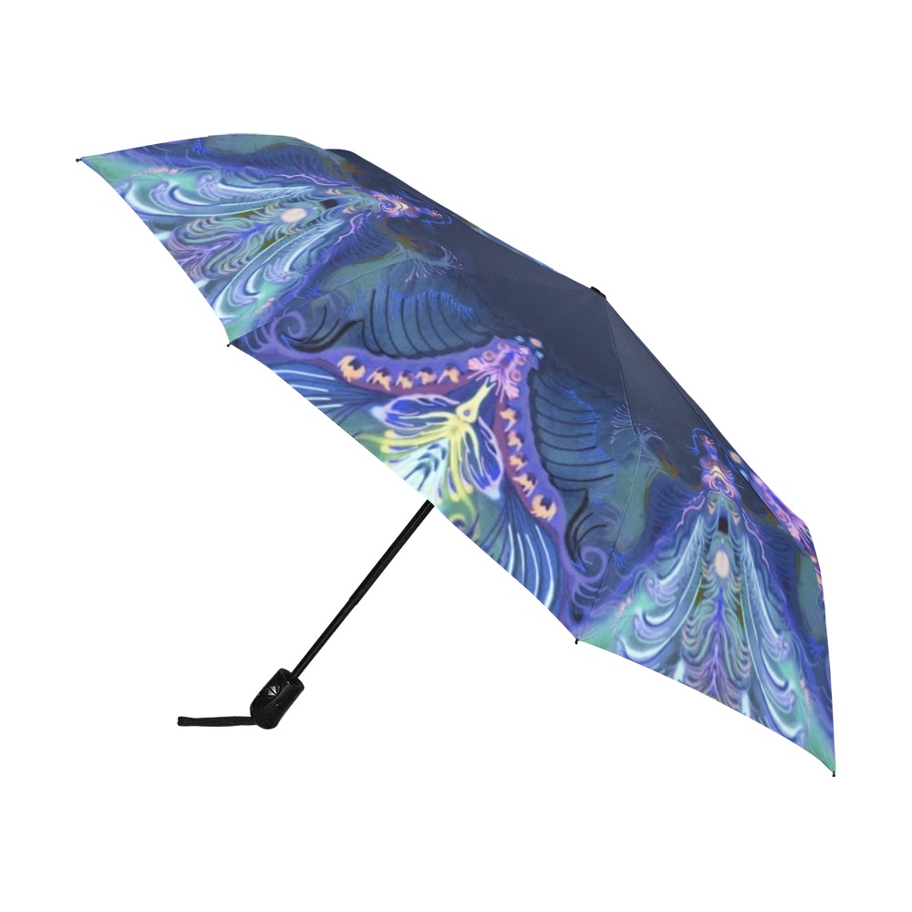 dragon flowers3 Anti-UV Auto-Foldable Umbrella (U09)