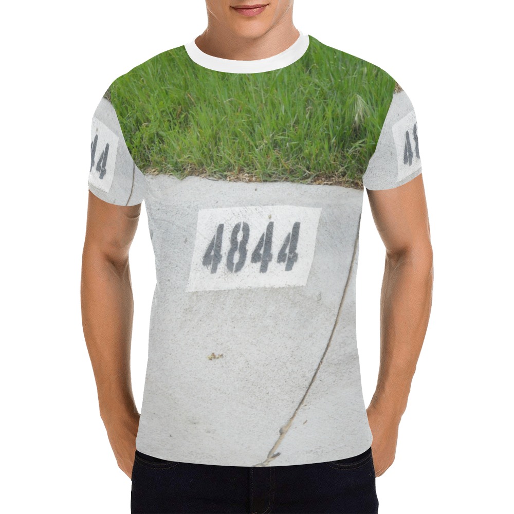 Street Number 4844 with white collar All Over Print T-Shirt for Men (USA Size) (Model T40)