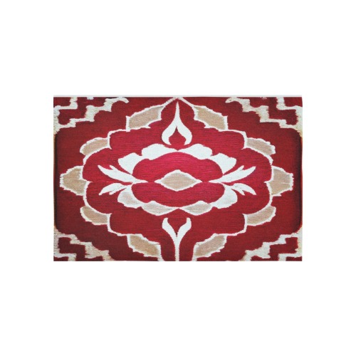 red and white flower, damask style Cotton Linen Wall Tapestry 60"x 40"
