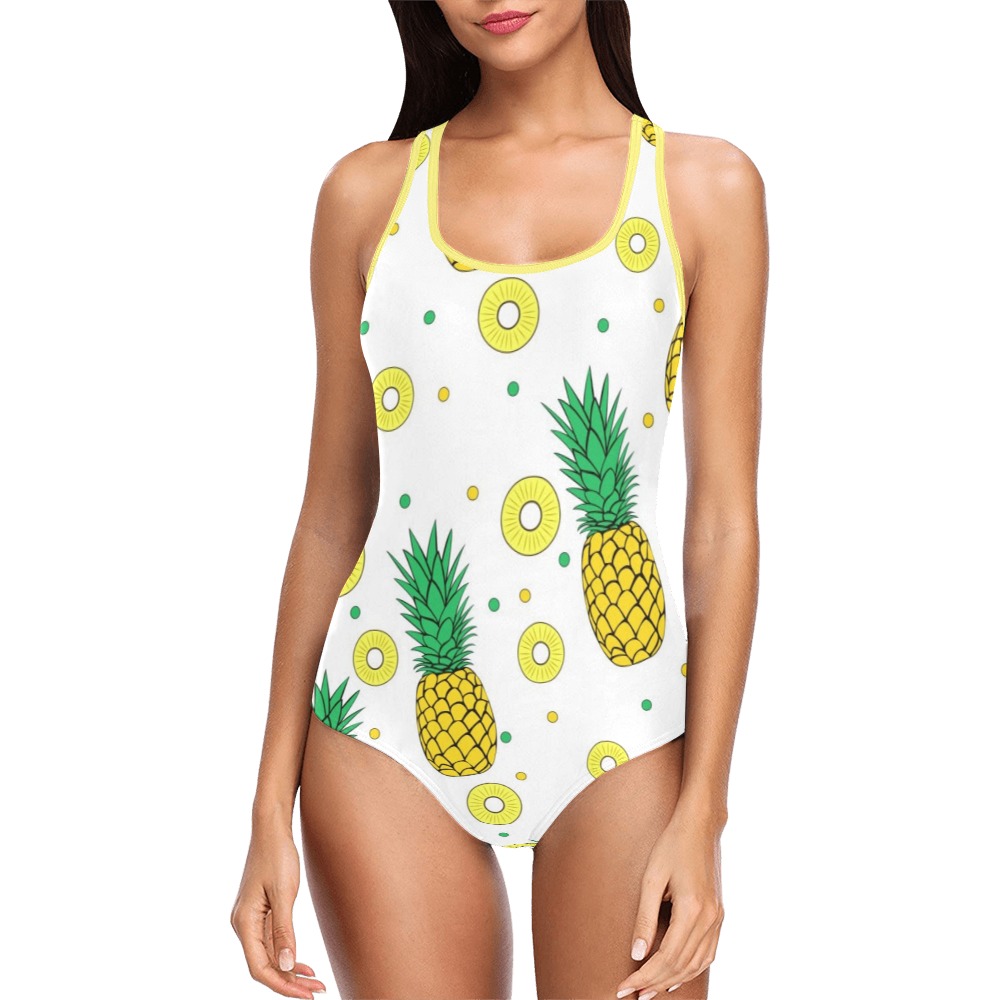 Pineapple Vest One Piece Swimsuit (Model S04)