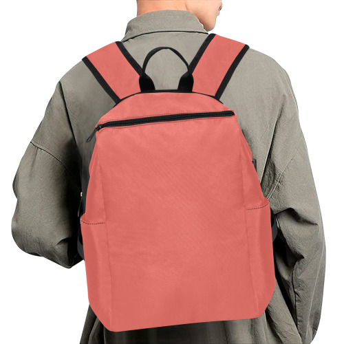 CORAL PINK Lightweight Casual Backpack (Model 1730)