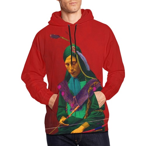 Native American Cherokee Pop Art All Over Print Hoodie for Men (USA Size) (Model H13)