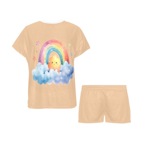 Cute rainbow Women's Short Pajama Set