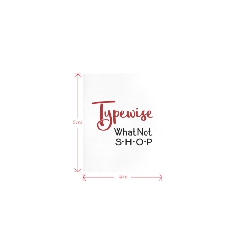 TypewiseWhatNotShop_RED Private Brand Tag on Tops (4cm X 5cm)