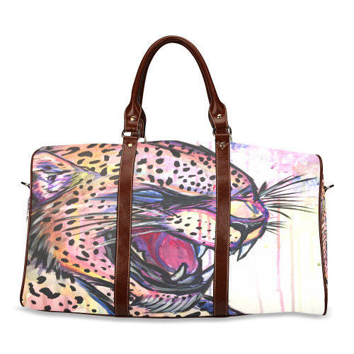 Leopard Scream Waterproof Travel Bag/Large (Model 1639)