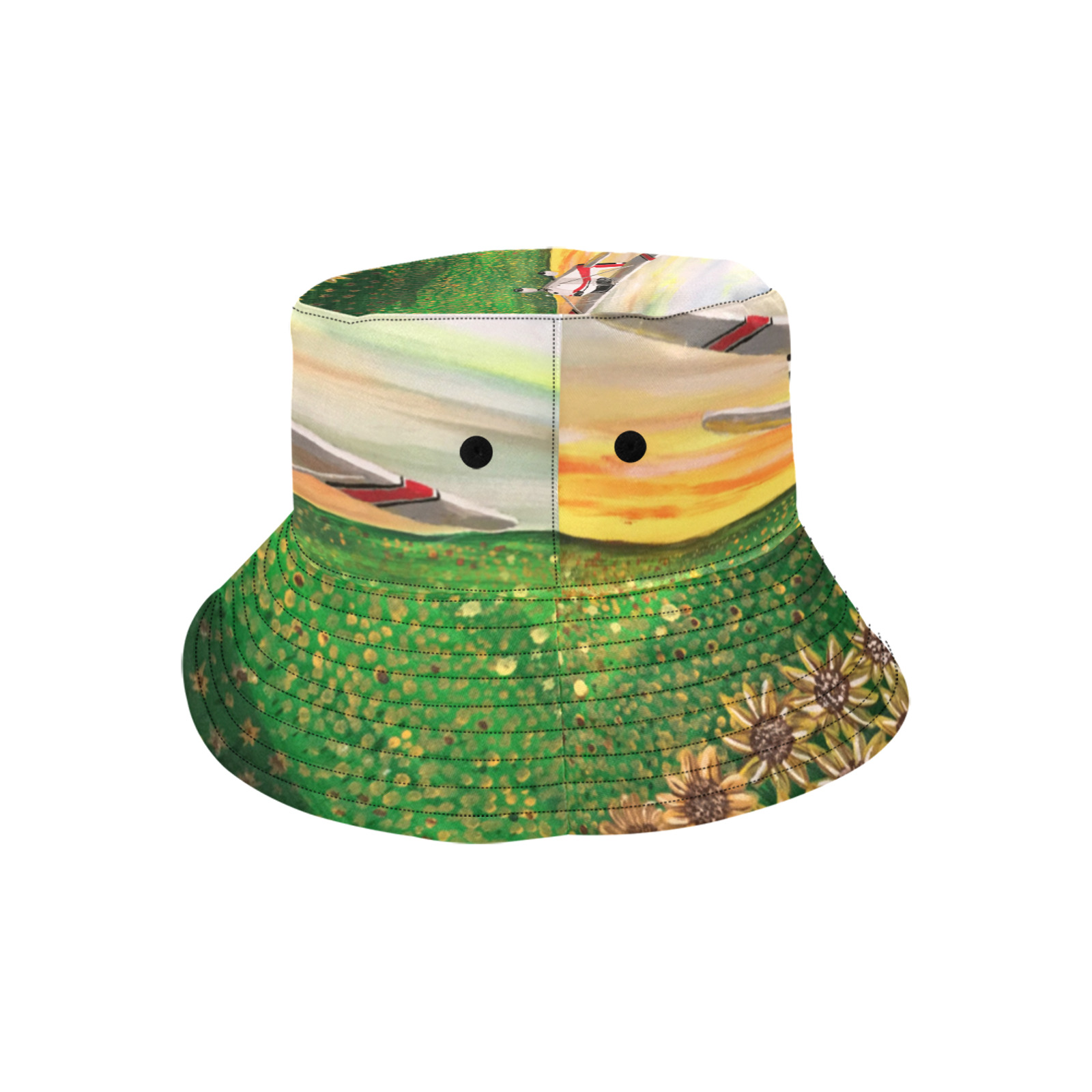 The Flight Of Sunflowers Unisex Summer Bucket Hat