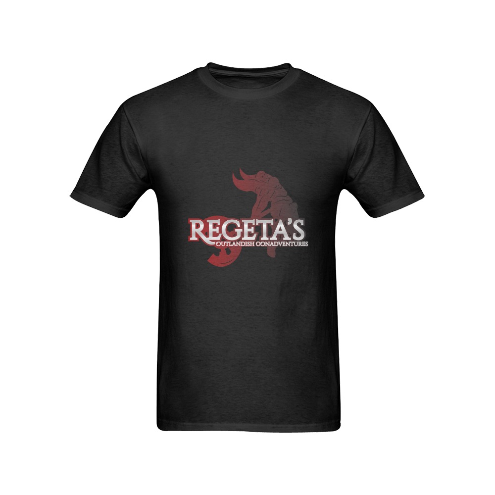 REGETA’S OUTLANDISH CONADVENTURES black red Men's T-Shirt in USA Size (Front Printing Only)