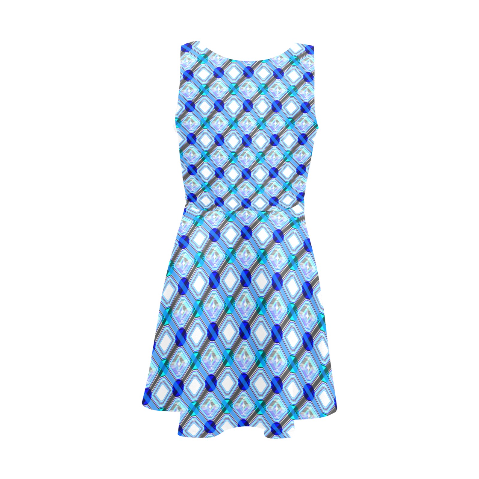 #069 Blue Diamond Girls' Sleeveless Sundress (Model D56)