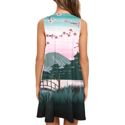 Blossom Sleeveless A-Line Pocket Dress (Model D57)