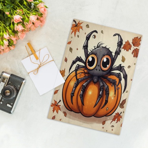 Halloween Spider Wood Print 8"x12"