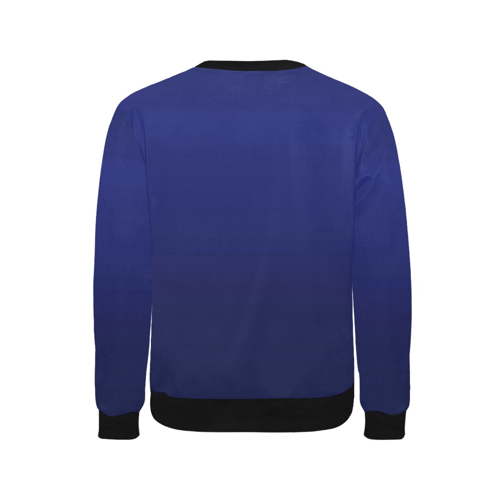 blu e Men's Rib Cuff Crew Neck Sweatshirt (Model H34)