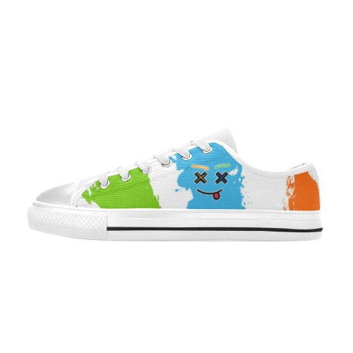 Splash  Paint XXSmiles Men's Classic Canvas Shoes (Model 018)