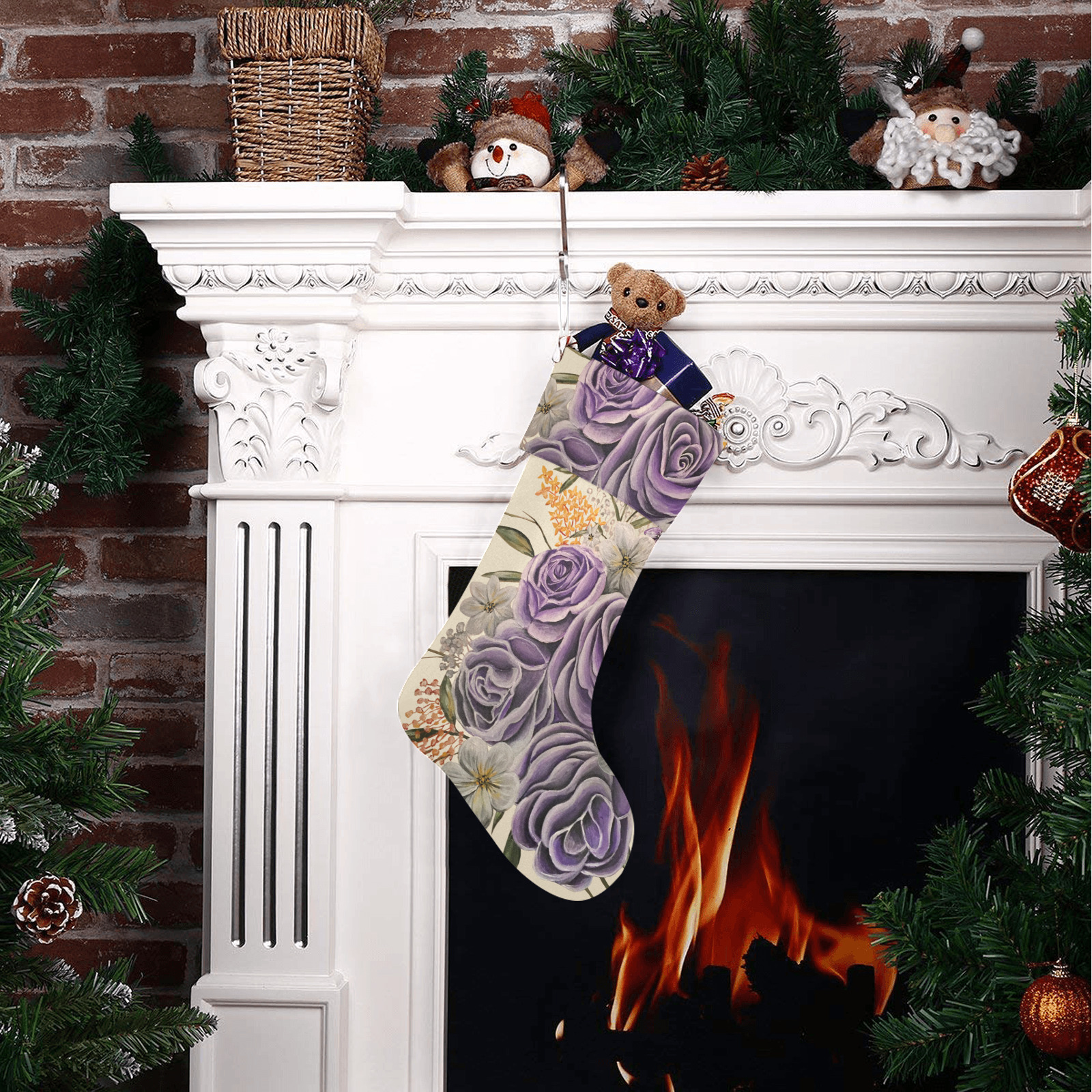 Purple Beauty Christmas Stocking