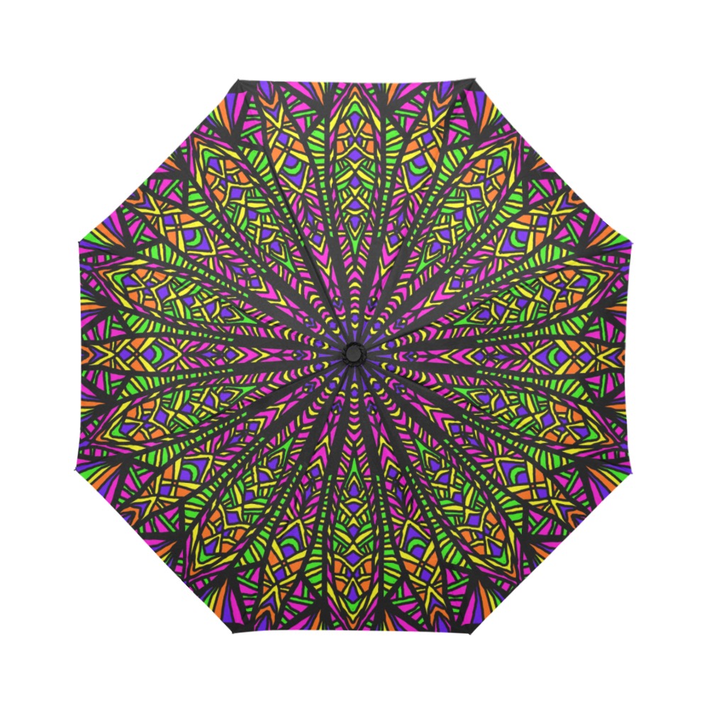 Ô Gypsy Wagon Wheel Mandala Auto-Foldable Umbrella (Model U04)